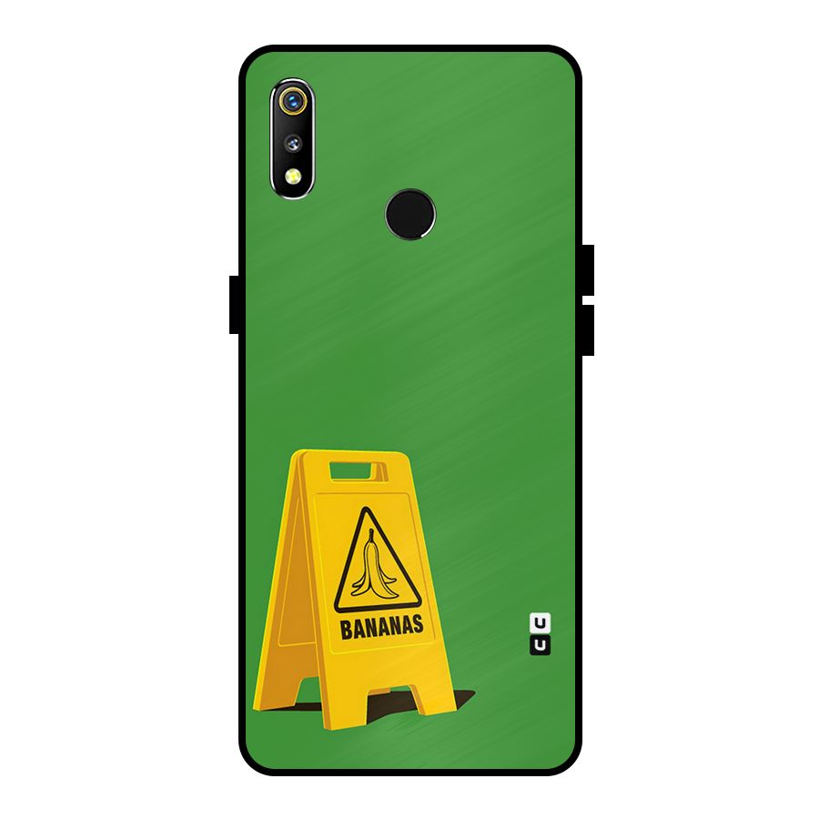 Simple Minimalist Bananas Metal Back Case for Realme 3i