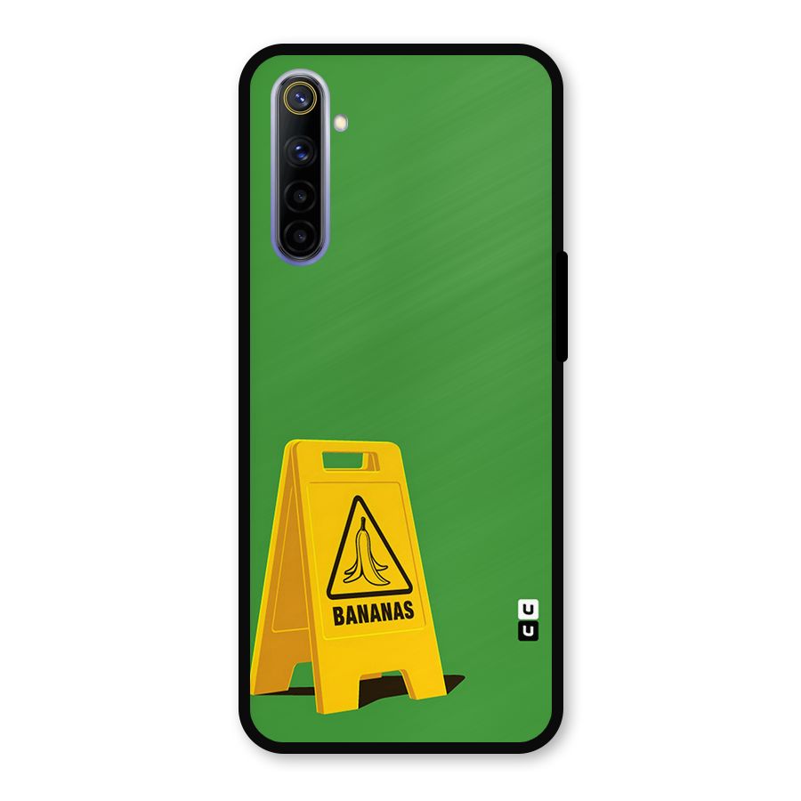 Simple Minimalist Bananas Metal Back Case for Realme 6