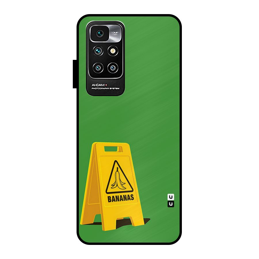 Simple Minimalist Bananas Metal Back Case for Redmi 10 Prime