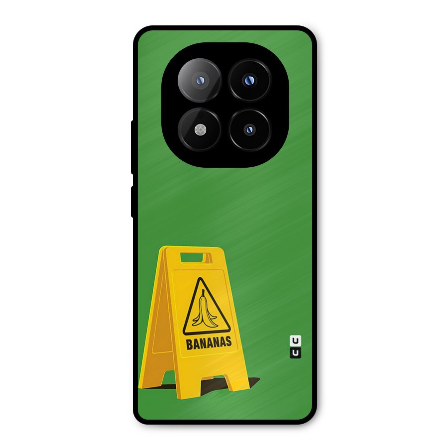 Simple Minimalist Bananas Metal Back Case for Redmi Note 14 Pro Plus 5G