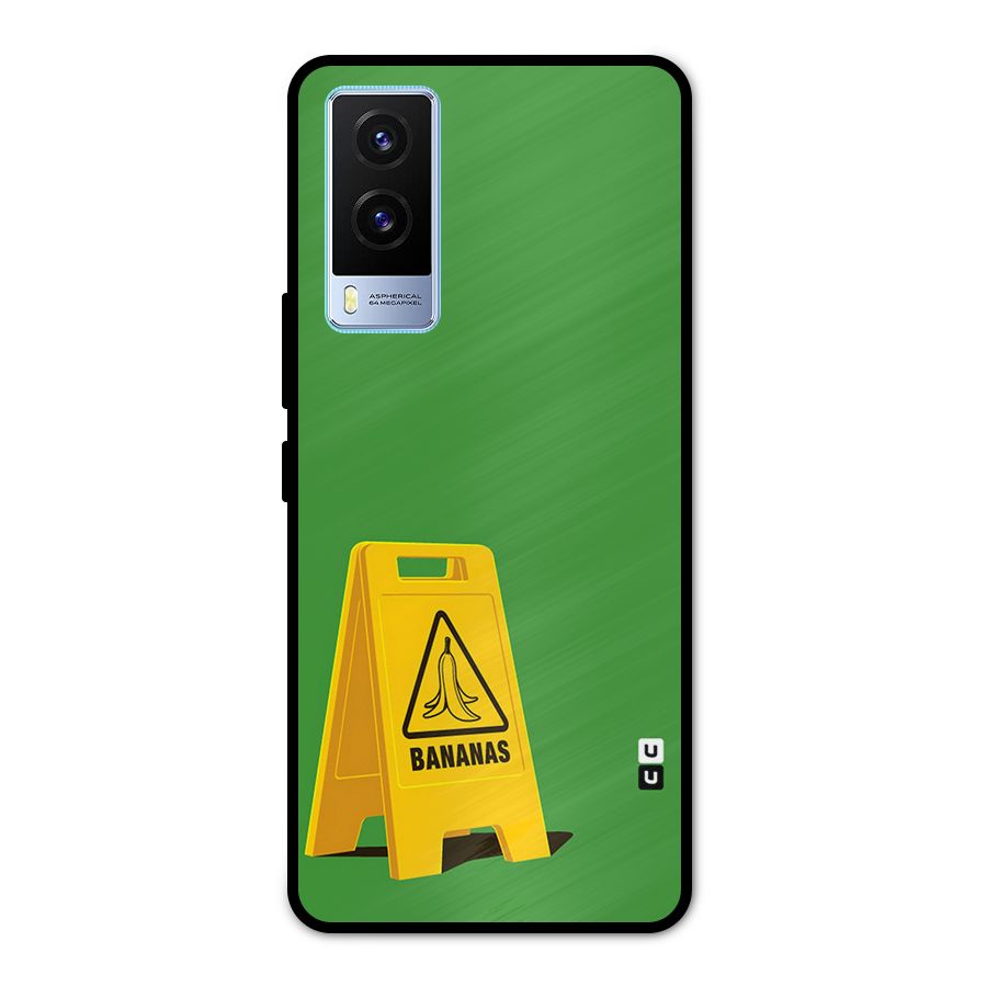 Simple Minimalist Bananas Metal Back Case for Vivo V21e 5G