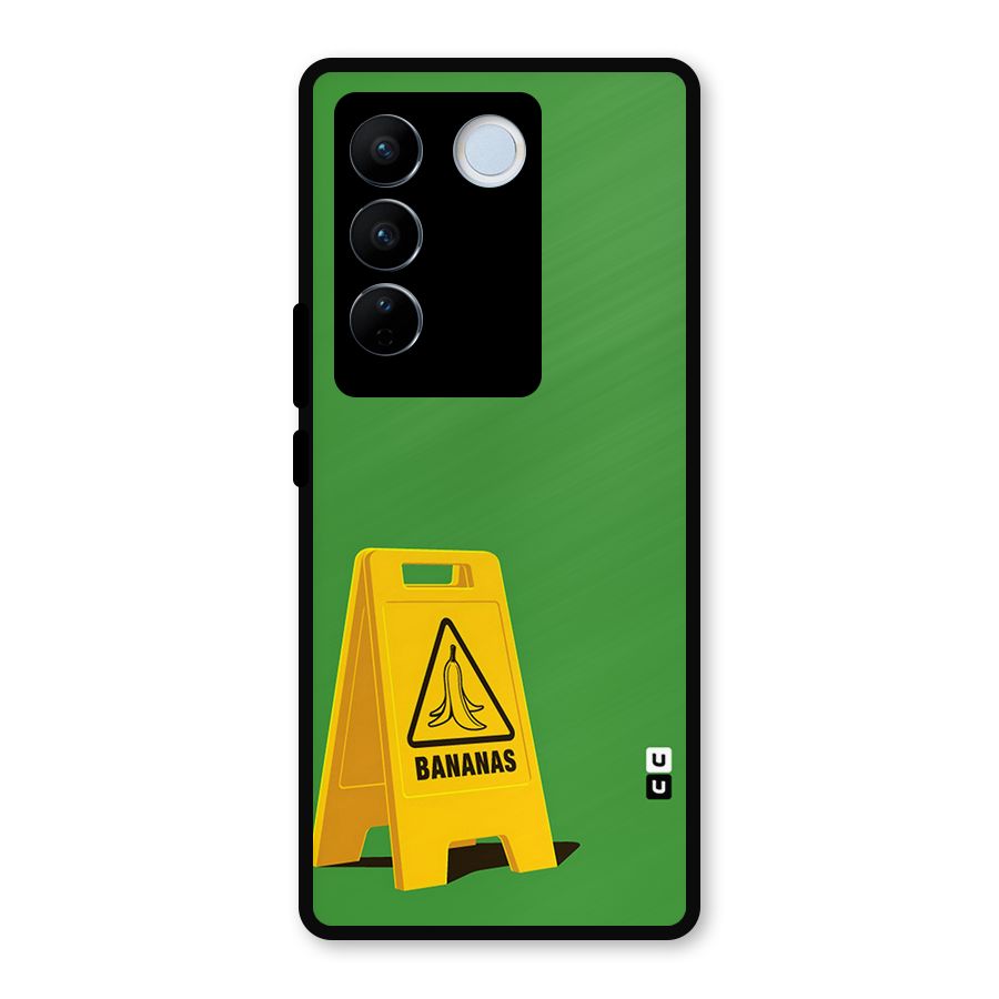 Simple Minimalist Bananas Metal Back Case for Vivo V27
