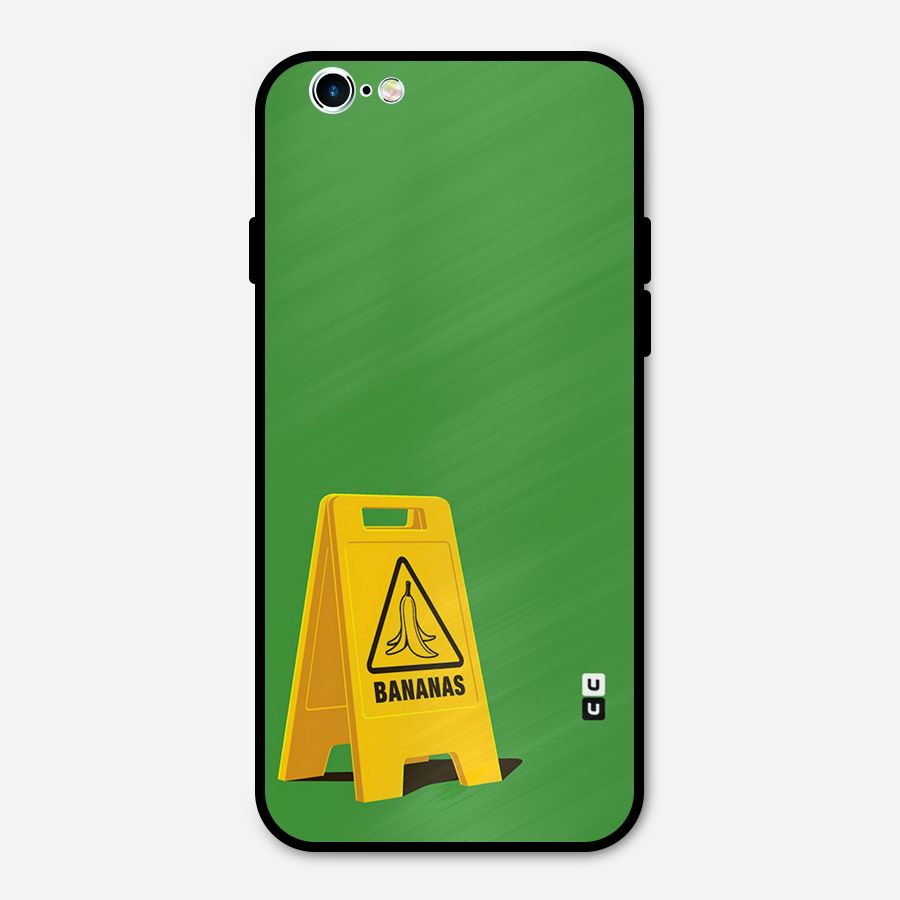 Simple Minimalist Bananas Metal Back Case for iPhone 6 6s