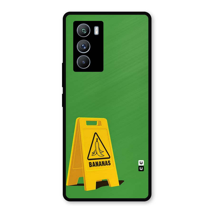 Simple Minimalist Bananas Metal Back Case for iQOO 9 SE