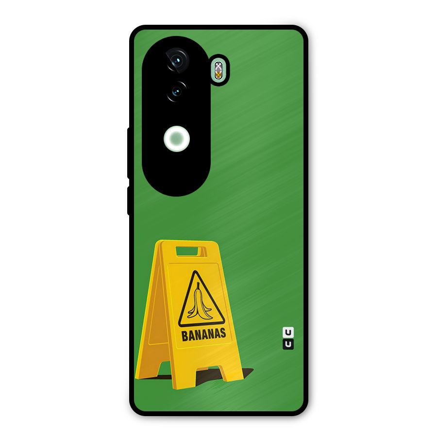 Simple Minimalist Bananas Metal Back Case for iQOO Z9s