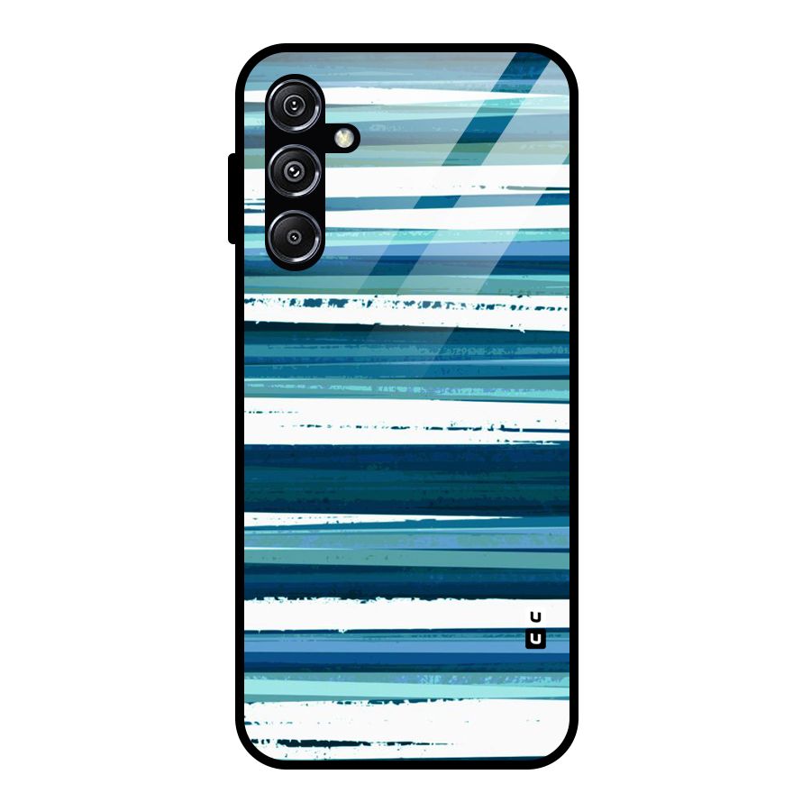 Simple Soothing Lines Glass Back Case for Galaxy M34 5G