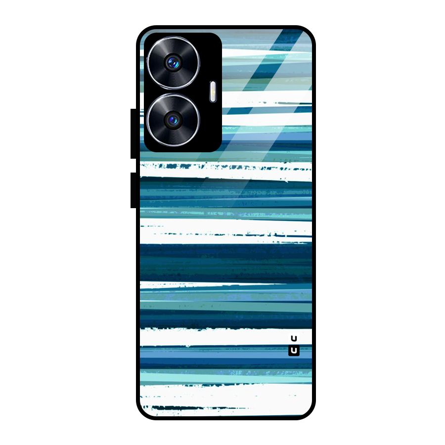 Simple Soothing Lines Glass Back Case for Realme Narzo N55