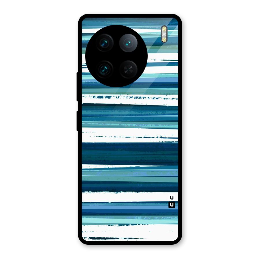Simple Soothing Lines Glass Back Case for Vivo X90 Pro