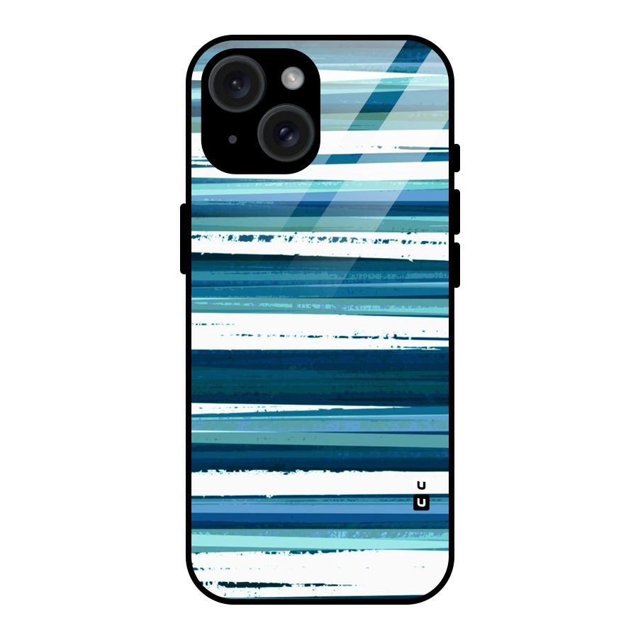 Simple Soothing Lines Glass Back Case for iPhone 15