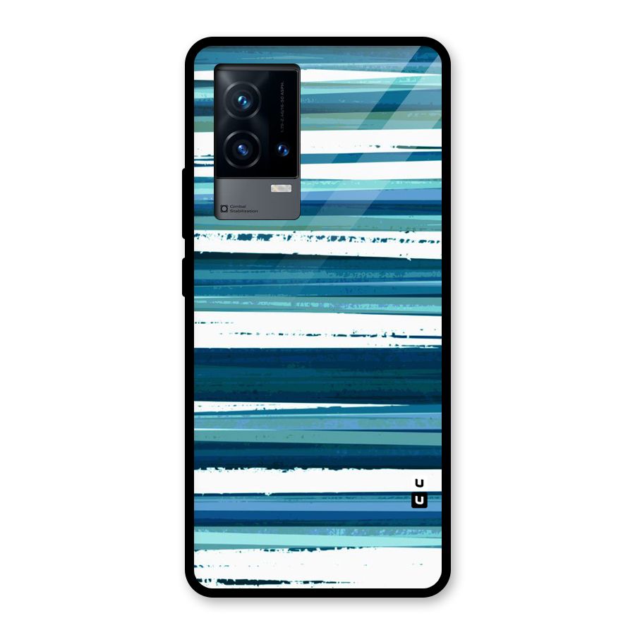 Simple Soothing Lines Glass Back Case for iQOO 9 5G