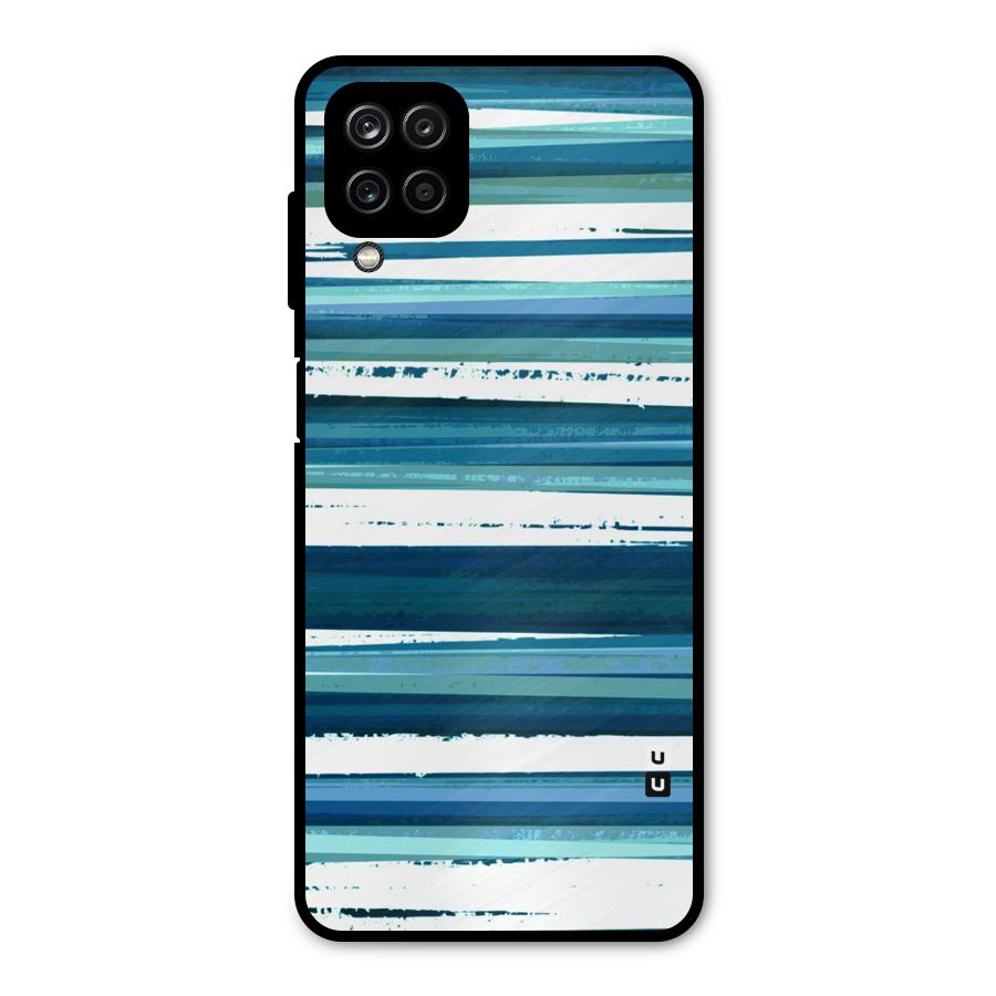 Simple Soothing Lines Metal Back Case for Galaxy A12