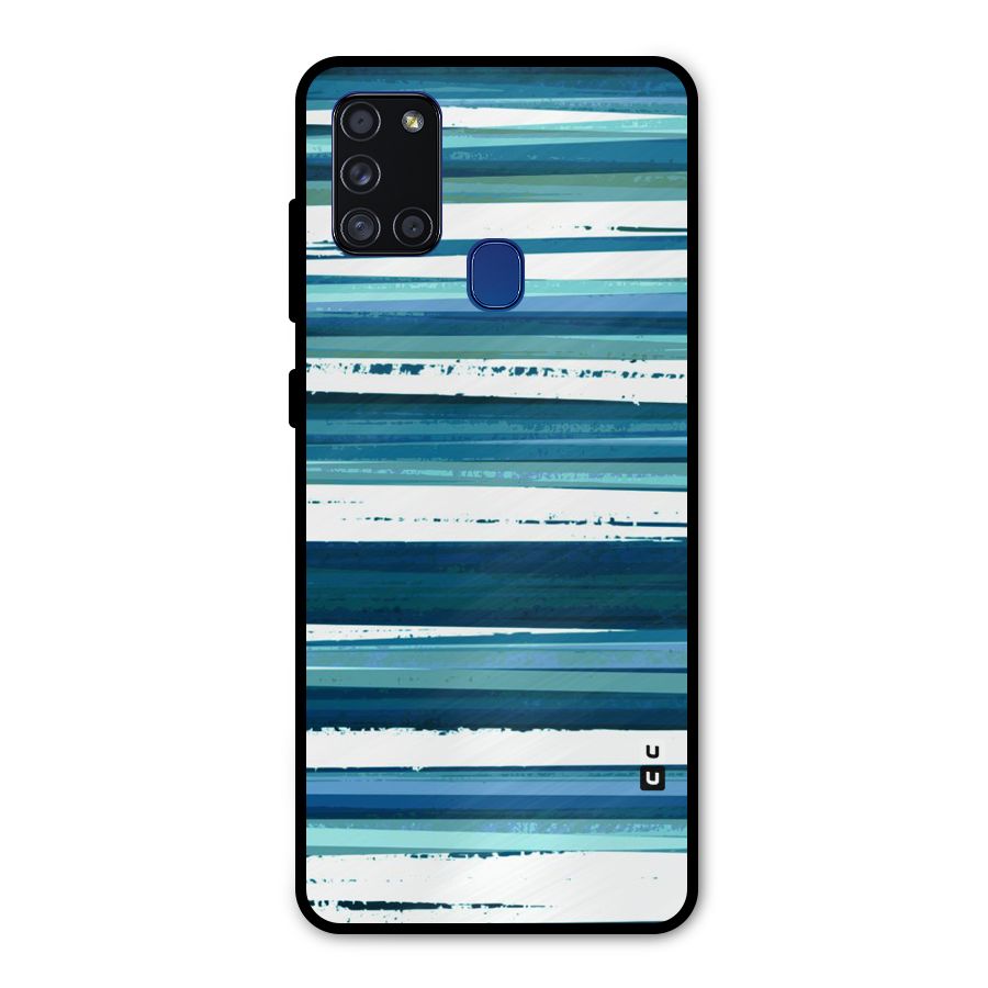 Simple Soothing Lines Metal Back Case for Galaxy A21s