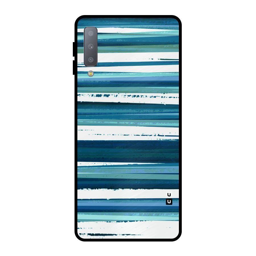 Simple Soothing Lines Metal Back Case for Galaxy A7 (2018)