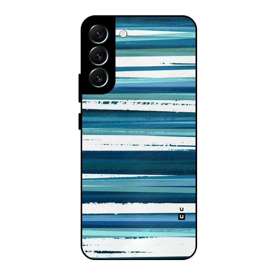 Simple Soothing Lines Metal Back Case for Galaxy S22 Plus 5G