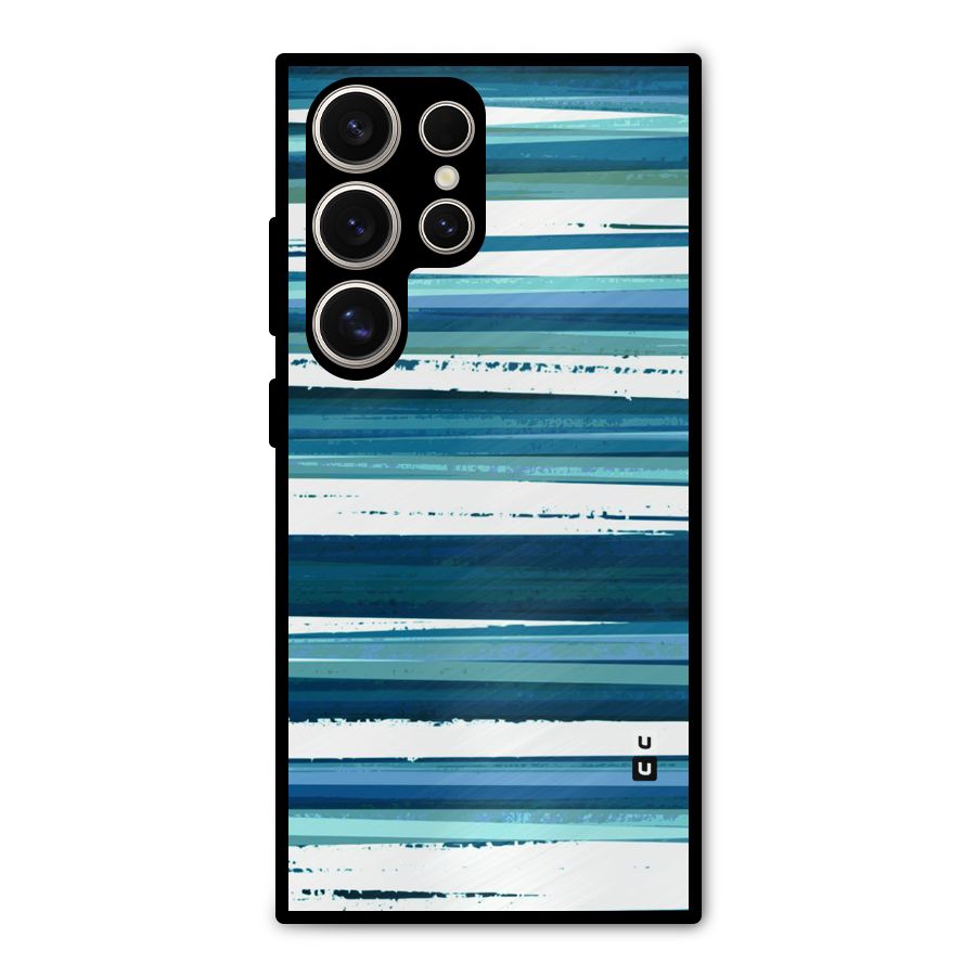 Simple Soothing Lines Metal Back Case for Galaxy S24 Ultra
