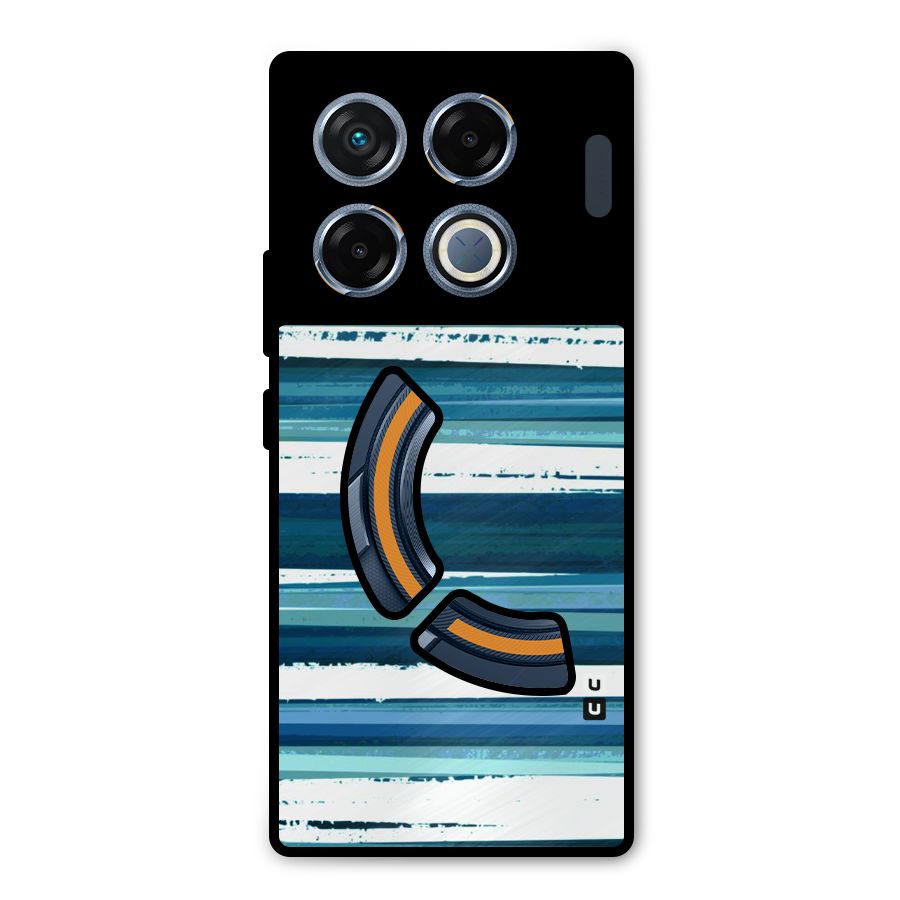 Simple Soothing Lines Metal Back Case for Infinix GT 20 Pro