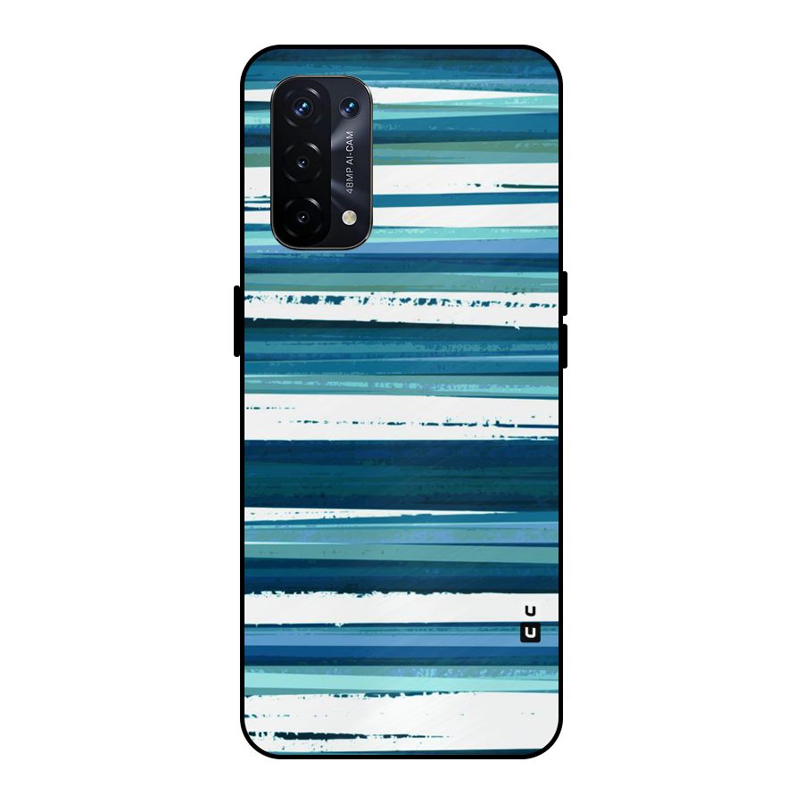 Simple Soothing Lines Metal Back Case for Oppo A74 5G