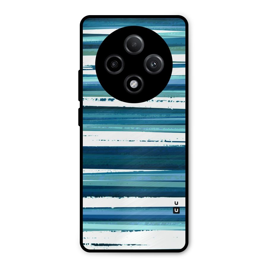 Simple Soothing Lines Metal Back Case for Oppo F27 Pro Plus