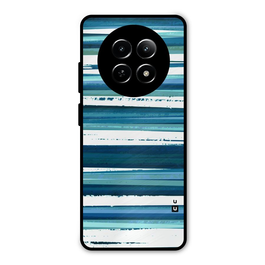 Simple Soothing Lines Metal Back Case for Realme 12x 5G