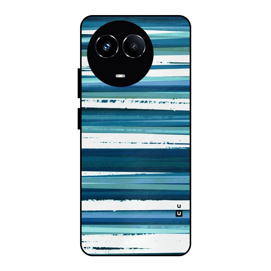 Simple Soothing Lines Metal Back Case for Realme Narzo 60X