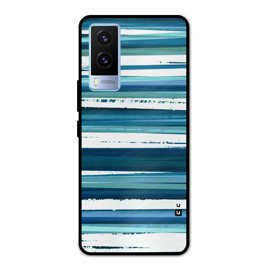 Simple Soothing Lines Metal Back Case for Vivo V21e 5G