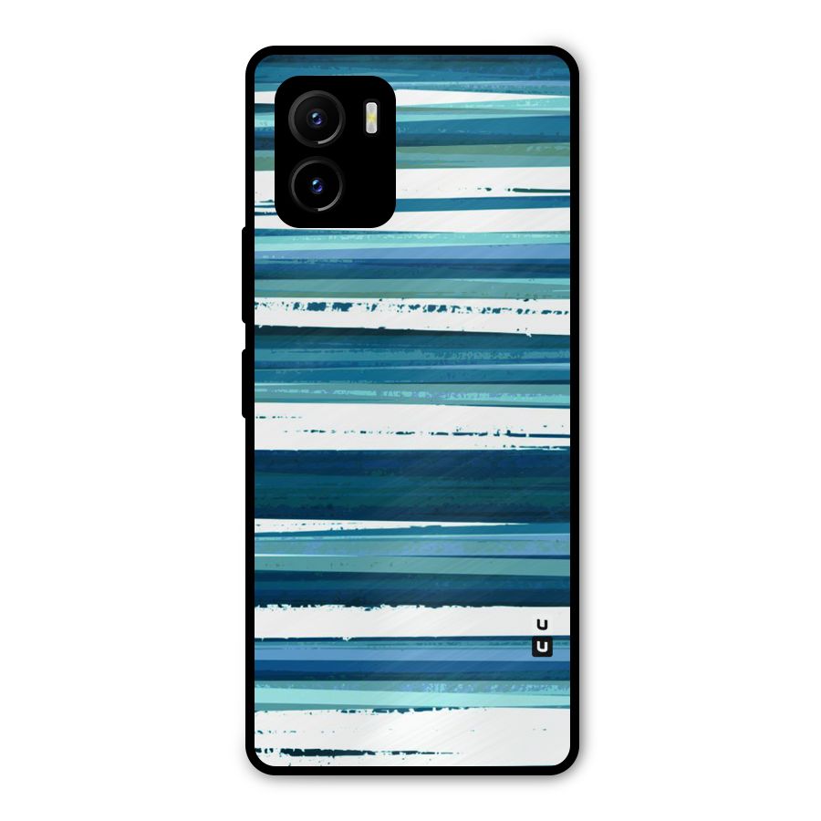 Simple Soothing Lines Metal Back Case for Vivo Y15s