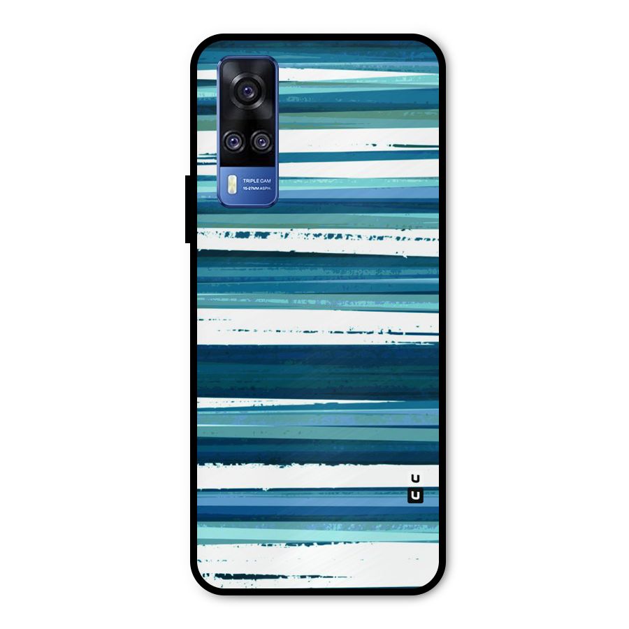 Simple Soothing Lines Metal Back Case for Vivo Y51A