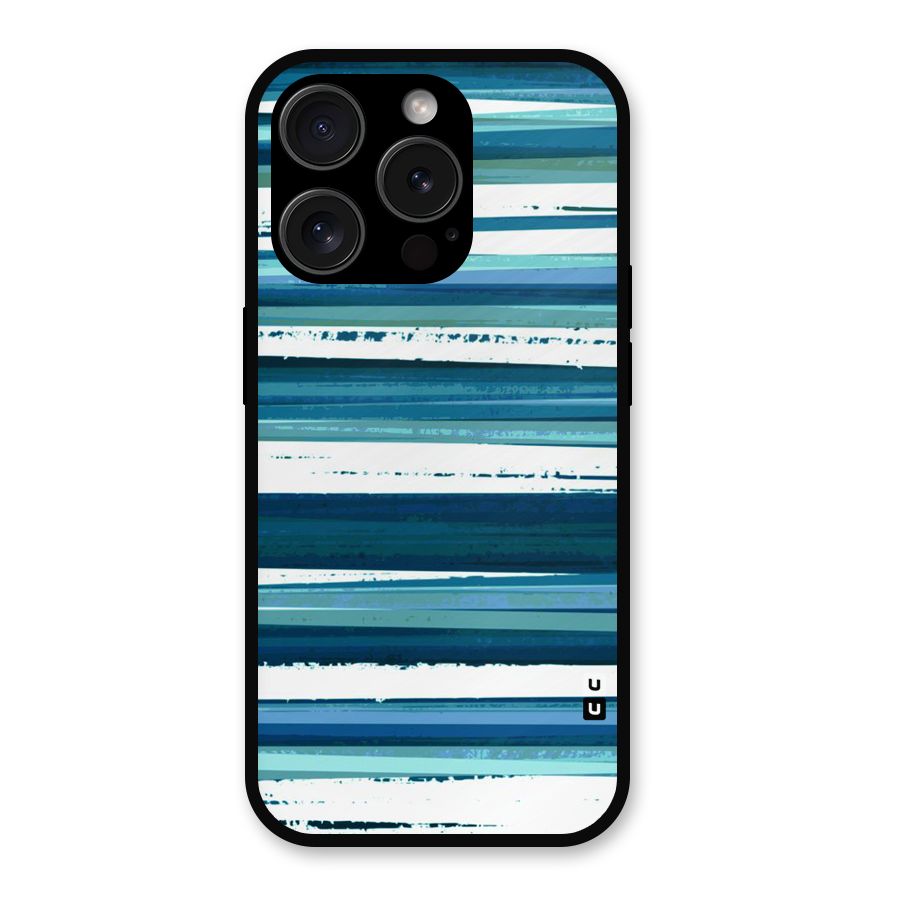 Simple Soothing Lines Metal Back Case for iPhone 15 Pro