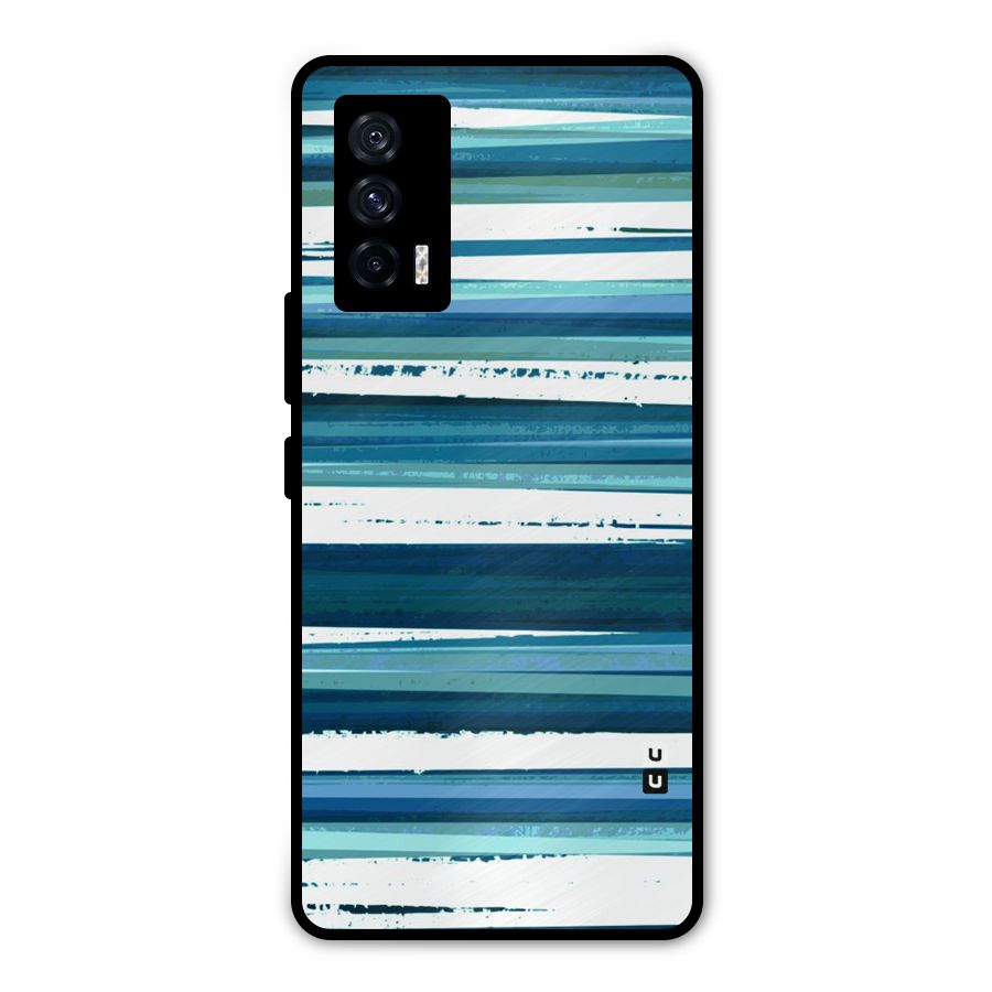 Simple Soothing Lines Metal Back Case for iQOO 7 5G