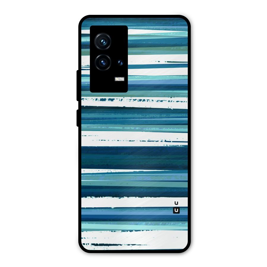 Simple Soothing Lines Metal Back Case for iQOO 9 5G