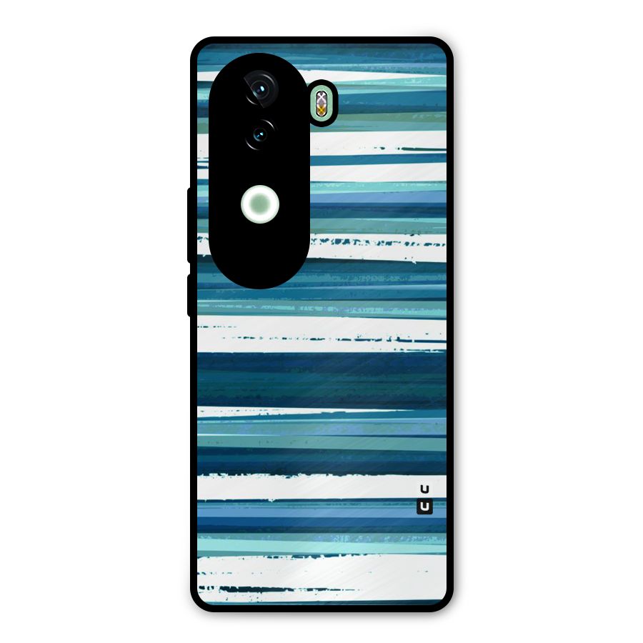 Simple Soothing Lines Metal Back Case for iQOO Z9s
