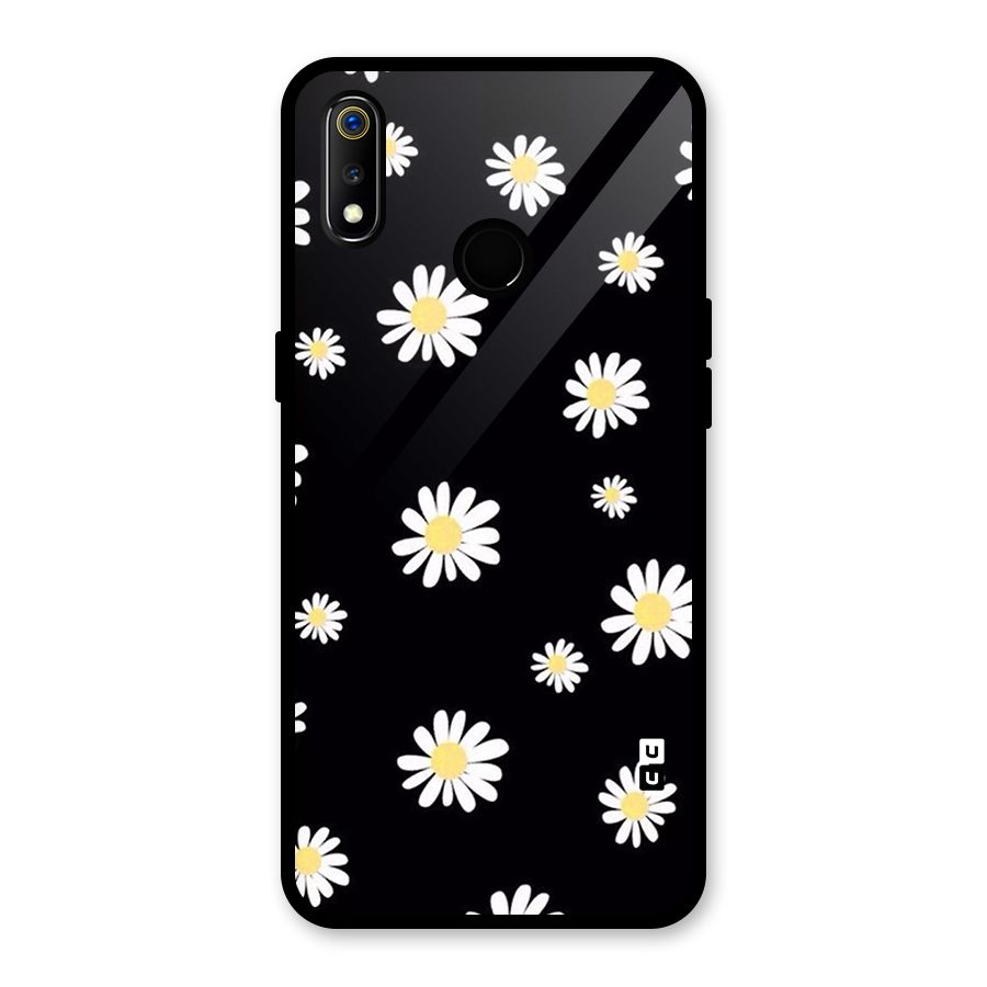 Simple Sunflowers Pattern Glass Back Case for Realme 3