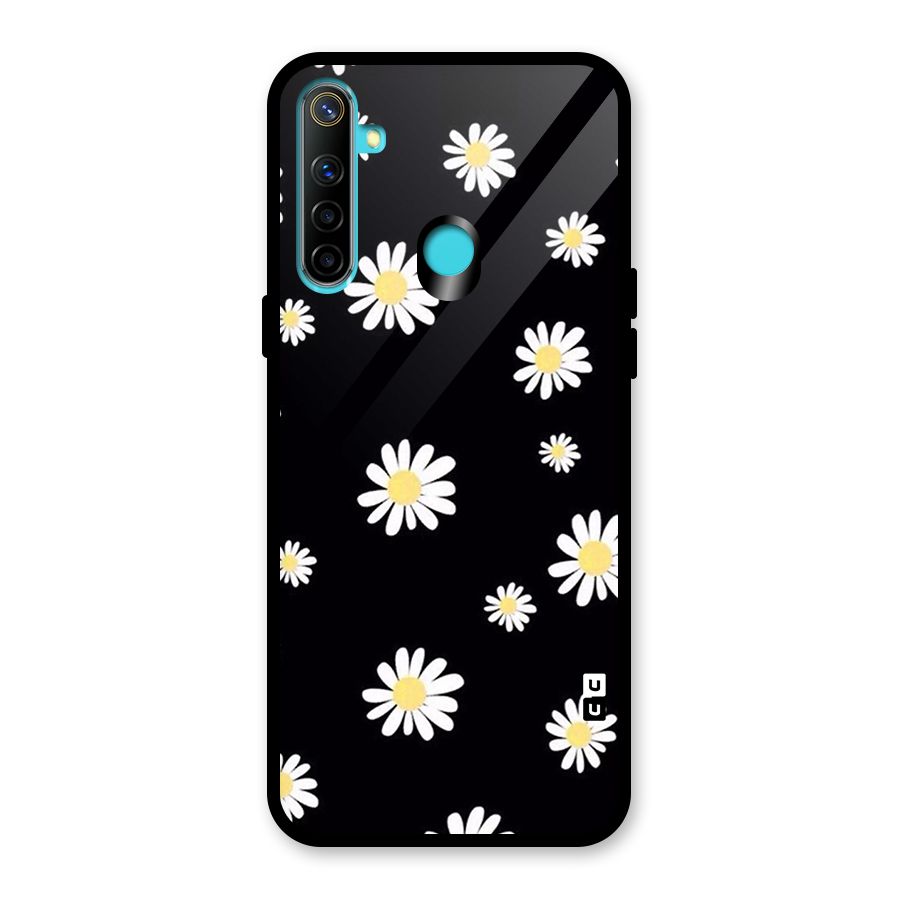 Simple Sunflowers Pattern Glass Back Case for Realme Narzo 10