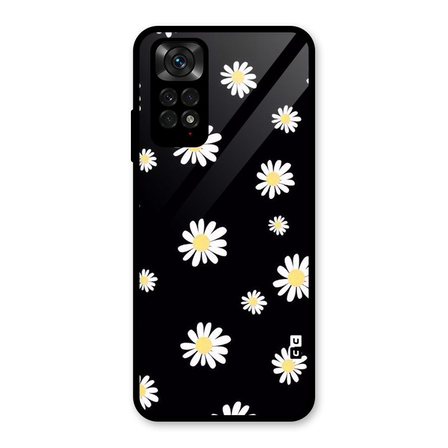 Simple Sunflowers Pattern Glass Back Case for Redmi Note 11S