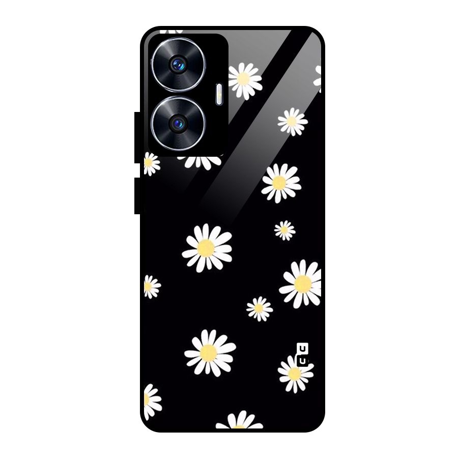 Simple Sunflowers Pattern Glass Back Case for realme C55