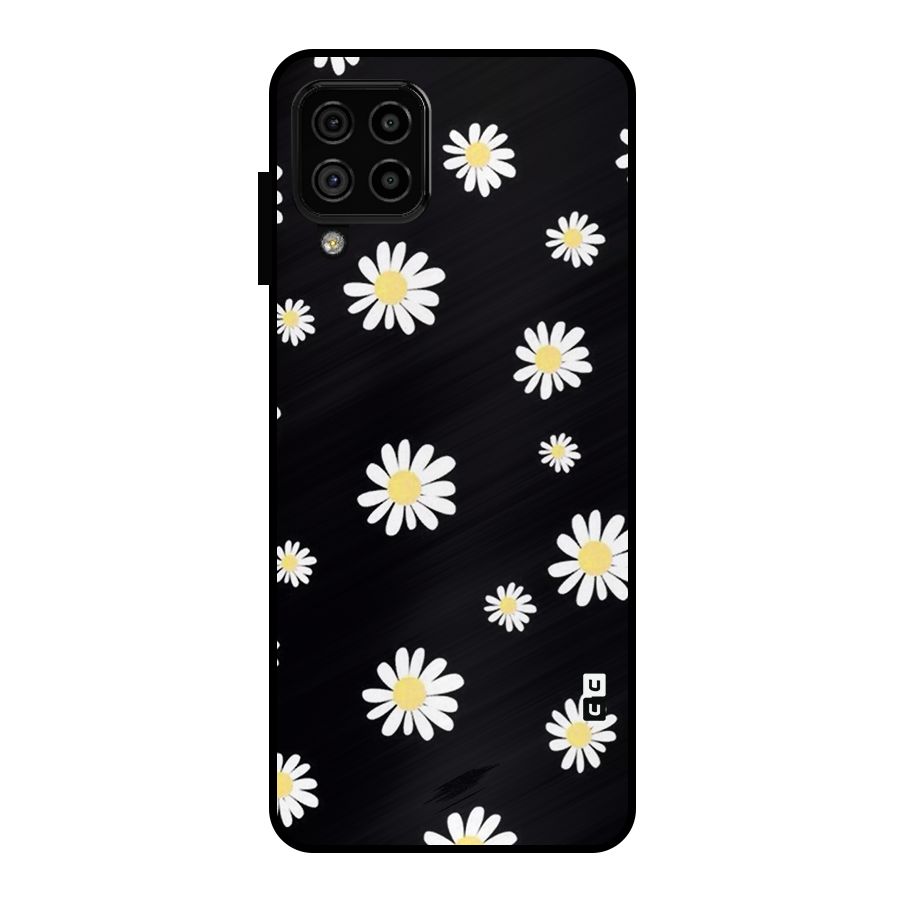 Simple Sunflowers Pattern Metal Back Case for Galaxy A22 4G