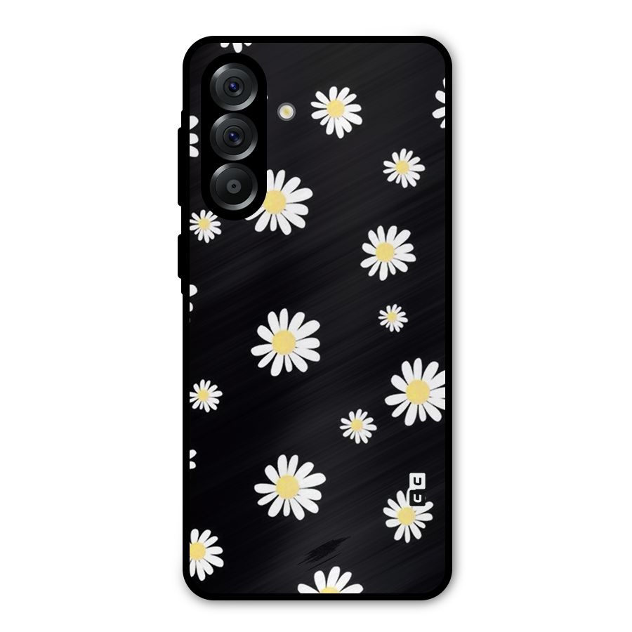 Simple Sunflowers Pattern Metal Back Case for Galaxy A36