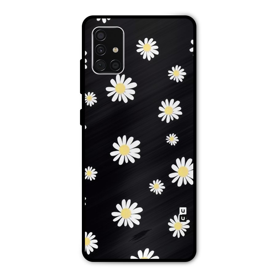 Simple Sunflowers Pattern Metal Back Case for Galaxy A51