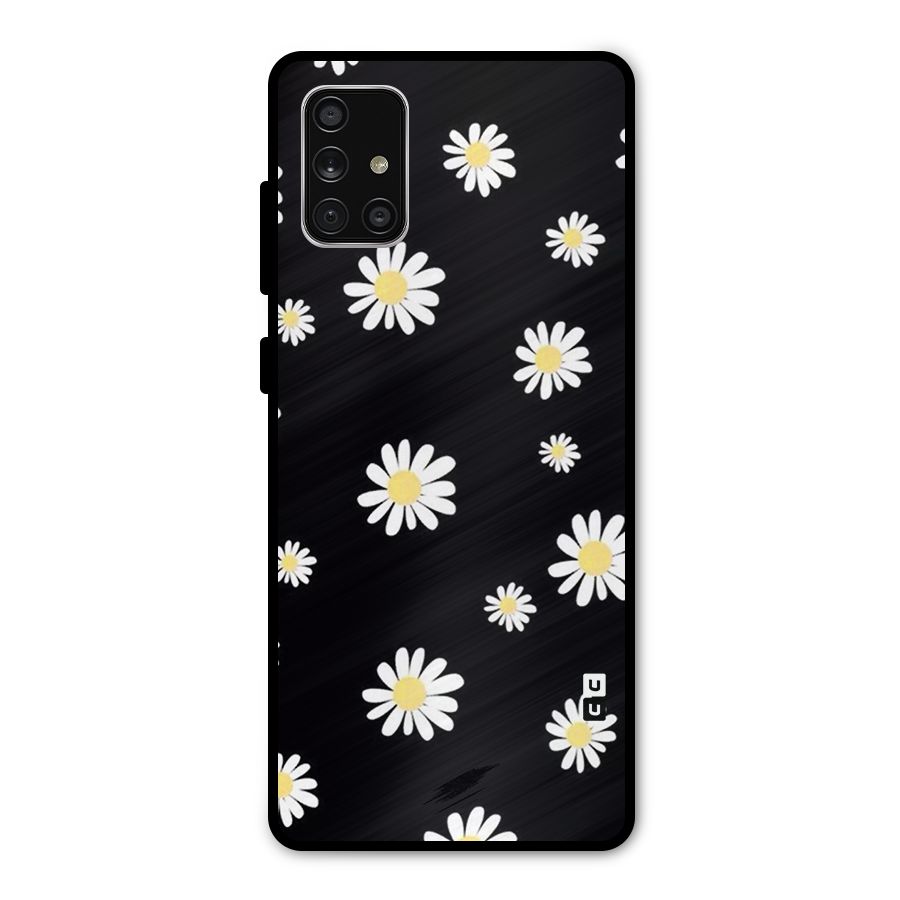 Simple Sunflowers Pattern Metal Back Case for Galaxy A71