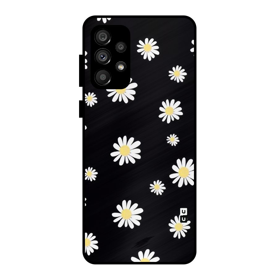 Simple Sunflowers Pattern Metal Back Case for Galaxy A73 5G