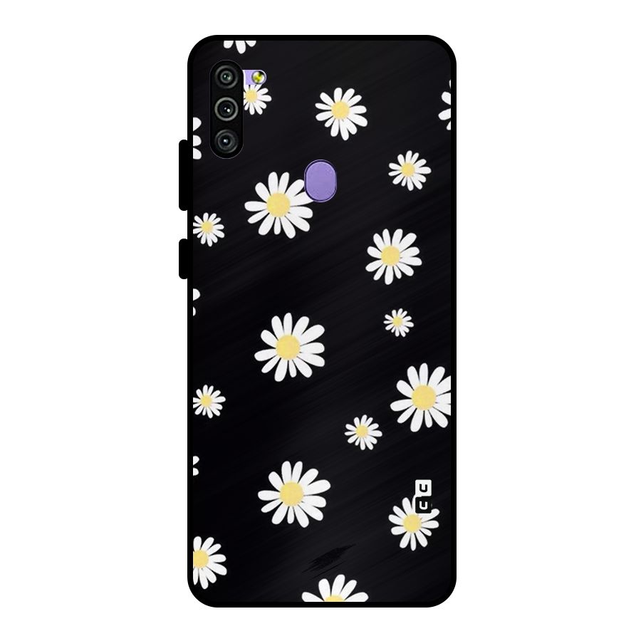 Simple Sunflowers Pattern Metal Back Case for Galaxy M11