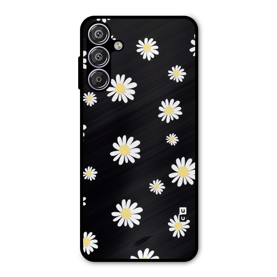 Simple Sunflowers Pattern Metal Back Case for Galaxy M15