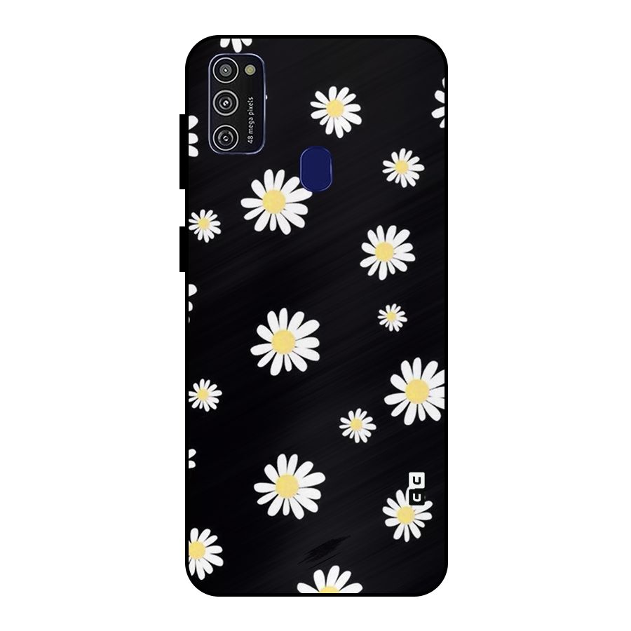 Simple Sunflowers Pattern Metal Back Case for Galaxy M21