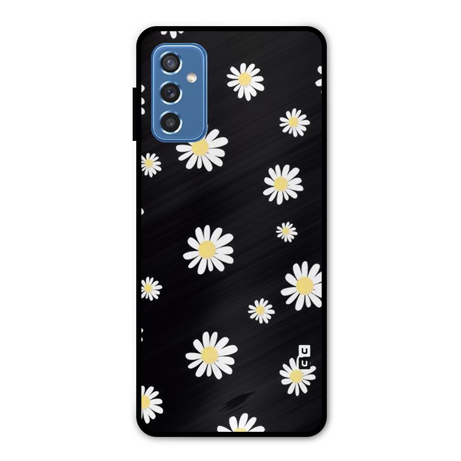 Simple Sunflowers Pattern Metal Back Case for Galaxy M52 5G