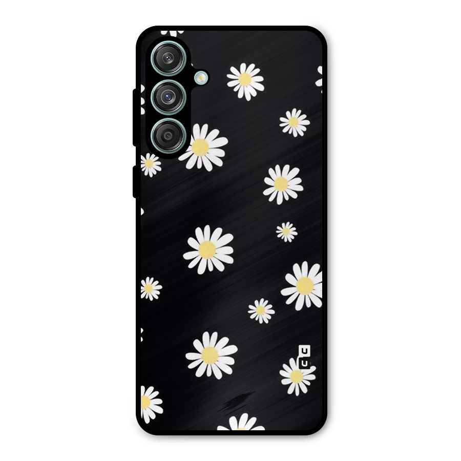 Simple Sunflowers Pattern Metal Back Case for Galaxy M55 5G
