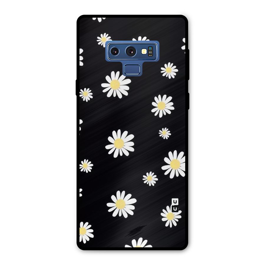 Simple Sunflowers Pattern Metal Back Case for Galaxy Note 9
