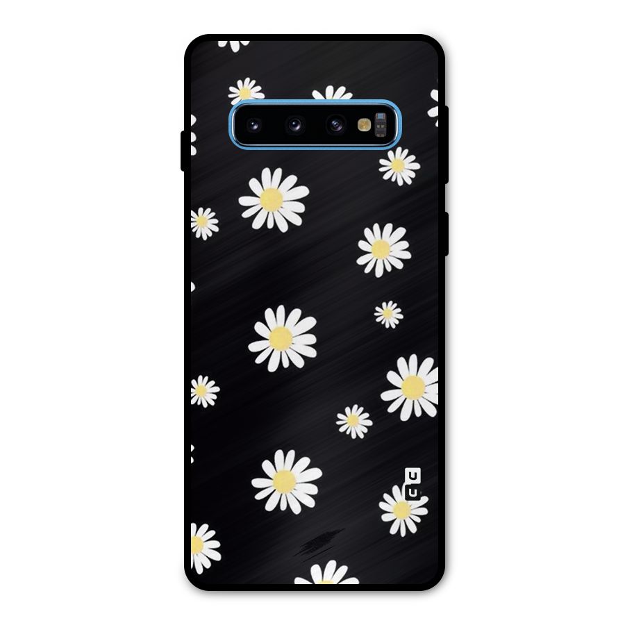 Simple Sunflowers Pattern Metal Back Case for Galaxy S10