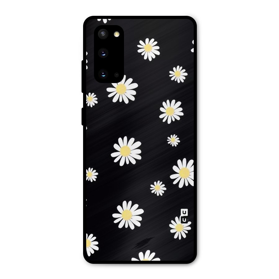 Simple Sunflowers Pattern Metal Back Case for Galaxy S20