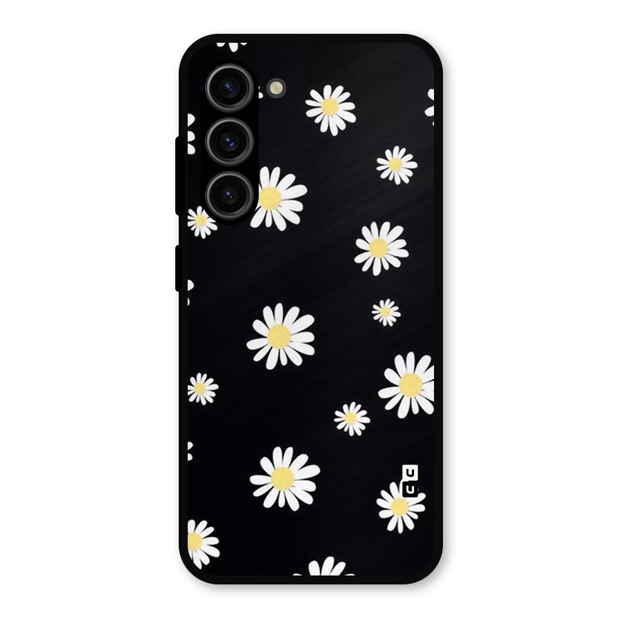 Simple Sunflowers Pattern Metal Back Case for Galaxy S23