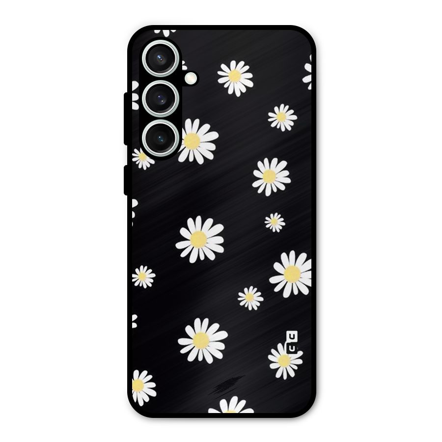Simple Sunflowers Pattern Metal Back Case for Galaxy S23 FE